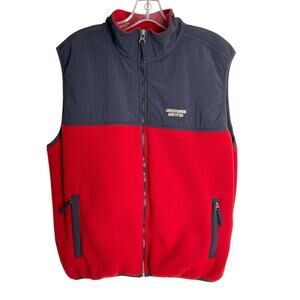 Vintage Abercrombie & Fitch Mens Fleece Vest Size Large Full Zip Y2K Pockets